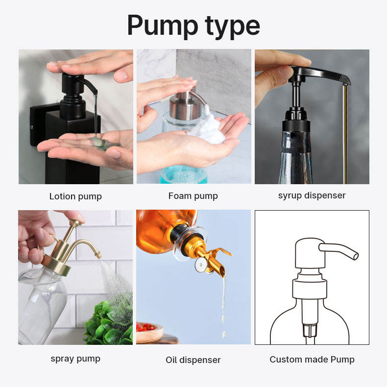 Personnalisation de divers types de pompe de bouteille