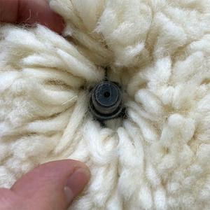 Roue <span class=keywords><strong>de</strong></span> polissage en <span class=keywords><strong>laine</strong></span> professionnelle à double face <span class=keywords><strong>de</strong></span> 8 pouces avec pompons, tampon <span class=keywords><strong>de</strong></span> polissage <span class=keywords><strong>de</strong></span> voiture en <span class=keywords><strong>laine</strong></span> torsadée OEM - Product Image 2