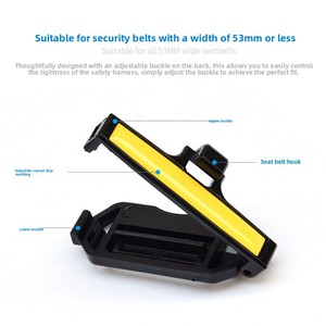 2 piezas de clip universal para cinturón de seguridad de coche, tope de cinturón de seguridad para aliviar el hombro y el cuello, clips para correas de coche - Product Image 3