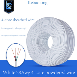 สายไฟฟ้าทองแดงแท้แบบถัก 4 แกน ขนาด 22awg 24awg 26awg 28awg หุ้มฉนวน PVC สำหรับใช้งานใต้ดิน ขายส่งเป็นม้วน - Product Image 2
