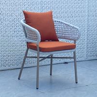 Ensemble de mobilier d'extérieur moderne et simple en aluminium, trois pièces, chaise, table de loisirs pour cour, jardin, hôtel, terrasse - Imperméable