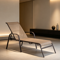 Chaise longue pliante en aluminium minimaliste moderne, très vendue, en forme de S, empilable, pour bronzer en plein air, YIJUN