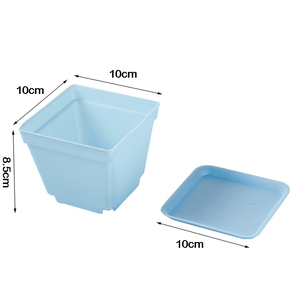 Trang Trí Nội Thất Vườn Nhỏ Giá Rẻ Đầy Màu Sắc Vuông Nhựa Mọng Nước Hoa Chậu Trồng Trong Số Lượng Lớn - Product Image 2