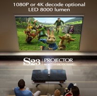 2025 más nuevo 4K soporte inteligente Android 12 Sistema Dual WiFi BT proyección de pantalla inalámbrica interior portátil película lindo proyector