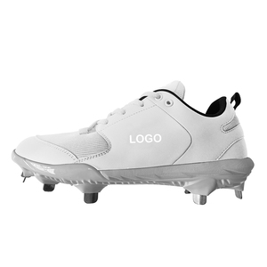 New Arrival <strong>Men's</strong> Summer Comfortable Anti-Slip Metal <strong>Cleats</strong> White OEM ODM <strong>Baseball</strong> Shoes EVA Midsole Multi-Season All Sizes - Product Image 1