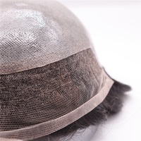 Autel — système de remplacement de cheveux pour hommes, toupet Lace Front et Base en peau, nœuds décolorés