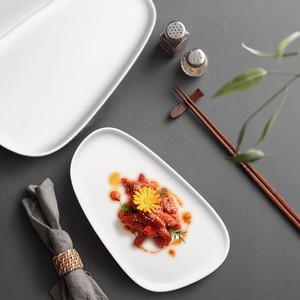 Moderno piatto rotondo in porcellana con Logo personalizzato vassoio in ceramica smaltata per alimenti per la casa per matrimoni alberghi - Product Image 6