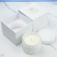 Bocal à Bougie Rond en Verre Double Paroi de Luxe Personnalisé 8OZ 10OZ 12OZ, Vente en Gros, avec Couvercle en Liège et Emballage Boîte