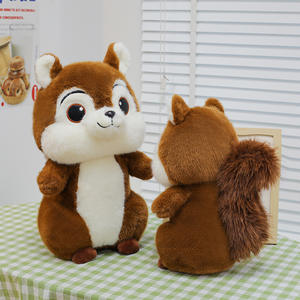 Muñecos de peluche de ardillas de dibujos animados al por mayor de fábrica, lindas figuras de ardillas de animales del bosque, regalos para niños, juguetes de peluche. - Product Image 4