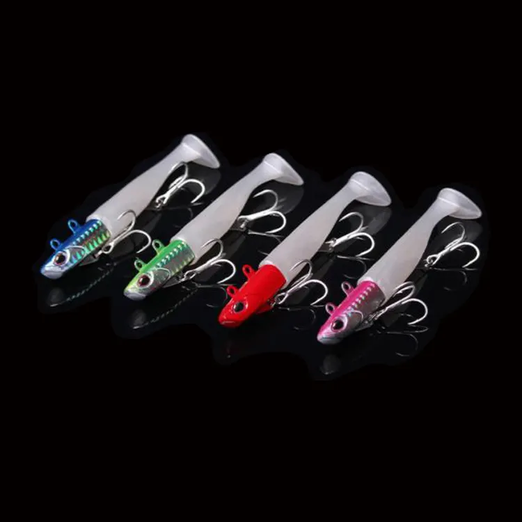 2020 new design Soft Lure Jig Head Sinking metal Fishing Lures Soft Shad jigging lures for saltwater