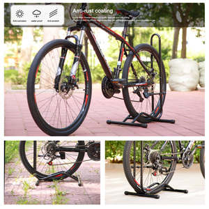 <span class=keywords><strong>Portabici</strong></span> da Pavimento a L Facile da Montare, Design Smontabile, Finitura Verniciata a Polvere, Attrezzi Inclusi per Interni - Product Image 5