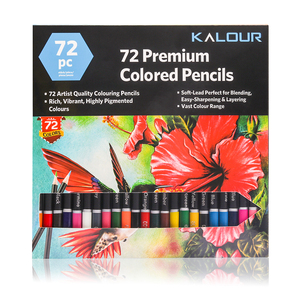 Ensemble <span class=keywords><strong>de</strong></span> 72 crayons <span class=keywords><strong>de</strong></span> couleur KALOUR dans une boîte en carton avec 72 crayons <span class=keywords><strong>de</strong></span> couleur <span class=keywords><strong>de</strong></span> qualité supérieure pour artistes et peintres, cadeau et fournitures artistiques - Product Image 2