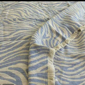 Couverture Jacquard à Rayures Écossaises, Simple et Personnalisable, Couleur Lin, pour Toutes Saisons, pour la Maison - Product Image 6