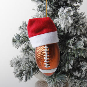 थोक मजाकिया एथलीट रग्बी पेलेंट अमेरिकी फुटबॉल क्रिसमस आकर्षण ग्लास गेंद पर्यावरण के अनुकूल रंग - Product Image 2