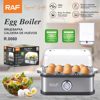 Cuiseur à œufs RAF 300W pour 8 œufs, en PC, PP, SS, pour petit-déjeuner, idéal pour la maison, la cuisine ou le dortoir