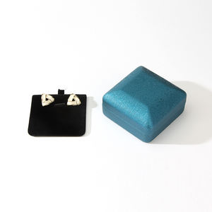 Caja para Pendientes, Caja Rígida de Lujo para Regalo de Joyería Personalizada, con Tapa Abatible, Inserto de Terciopelo, Estampado en Lámina, Logotipo Personalizado, Venta al por Mayor - Product Image 2