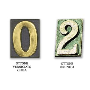 Nc/B lettera civica in ottone VR Gh ALUBOX mobili commerciali - Product Image 1