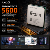 Processeur de bureau AM4 AMD Ryzen 5 5600 6C12T 4.4GHz Boost pour Gaming et Bureautique – En Stock