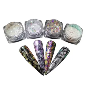 Sheenbow – vernis à ongles de qualité cosmétique, couleur argent changeante, vente en gros, pigment caméléon, multi-chrome, paillettes bleu chromé - Product Image 1