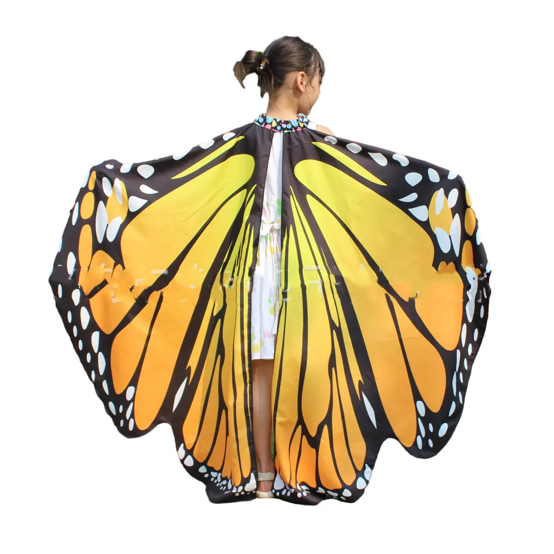 Kids Fairy Monarch Butterfly Wings Costumes for Girls Children Butterfly Wings Halloween Party Easter Carnival Dress-Up Cloak