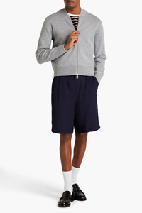 Cardigan pour hommes au <span class=keywords><strong>début</strong></span> du printemps Zip bidirectionnel Impression de lettres personnalisées Cardigan en tricot classique - Product Image 2