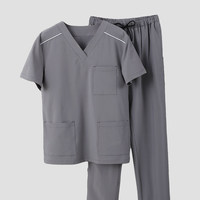 Ensemble de blouses d'hôpital en tissu polyester Dobby extensible et à séchage rapide, vêtements de travail hospitaliers, usage dentaire/chirurgie buccale, fourniture ODM Chine