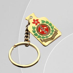 Porte-clés en plastique en gros avec estampage à chaud, porte-clés modernes et mignons en peluche avec technique d'émail dur, style médaille en alliage et métal - Product Image 1