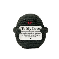 Muñeco de Ganchillo Tejido a Mano, Caracol de Energía Positiva, Juguete de Animales Divertidos, Regalo con Expresión Emocional, Adorno de Punto para Abrazar en el Bolsillo