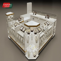 Vitrine à bijoux en verre sur mesure avec éclairage de luxe pour kiosque à bijoux de centre commercial