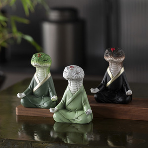 Modelo de Serpiente del Zodiaco Chino Estilo Zen, para Atraer la Riqueza, Decoración para el Hogar o la Oficina, Serpiente Realista, Juguete de Regalo - Product Image 1