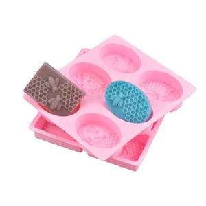 MUYULINS Factory 6-cavity Oval Cuboid Shape Maker LFGB Platinum Non-stick BPA-free <b>Silicone</b> Soap Mold - Product Image 5