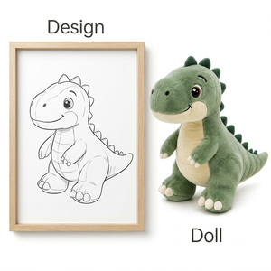 Peluche de Dinosaurio Personalizado, Juguete de Peluche Suave para Niños, Regalo de Peluche de Dibujos Animados, Decoración para el Hogar, Bajo MOQ, ODM, OEM, Poliéster - Product Image 1