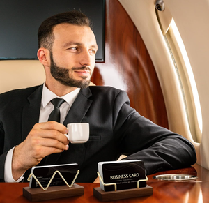 ไม้วอลนัทมีฐานถ้วยรางวัลปฏิทินไม้ฐานตั้งการ์ดทำจากไม้สำหรับใส่การ์ดเมนูไม้ - Product Image 3