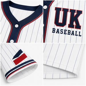 เสื้อแฟนเบสบอลสหราชอาณาจักร สไตล์วาร์ซิตี้ ปรับแต่งชื่อทีมและหมายเลขได้ พร้อมกระดุมติดเสื้อ ชุดกีฬา - Product Image 6