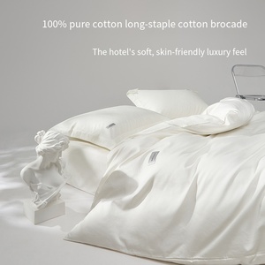 Ensemble de literie en satin de coton pur à longues fibres de qualité supérieure, style hôtel luxueux, doux et soyeux - Product Image 2