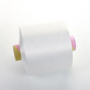 Fil semi-creux en Polyester de haute qualité, 100/36/1, blanc brut, pour denim