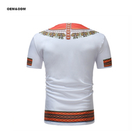 Camisa de telas Dashiki de manga corta informal para hombre de alta calidad, venta al por mayor, patrón sólido, impresiones de cera Java, vestido africano, diseño en blanco