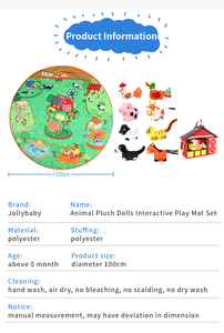 JOLLYBABY <span class=keywords><strong>Tapis</strong></span> ronds <span class=keywords><strong>d</strong></span>'activité pliants portables de 2cm <span class=keywords><strong>d</strong></span>'épaisseur, jouets de dessin animé lavables <span class=keywords><strong>pour</strong></span> enfants et bébés, logo personnalisé - Product Image 6