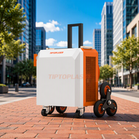 Machine de nettoyage au laser pulsé refroidie par air de 1000 W, machine portable de nettoyage au laser pour enlever la rouille et la peinture sur les surfaces métalliques