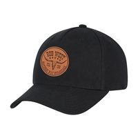 Topi Baseball 5 Panel Model Lengkung Terlaris dengan Label Kulit 100% Katun Biasa