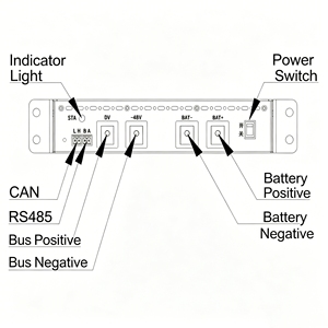 Fuente de Alimentación CC Bidireccional de 5000W 48V100A, Convertidor BUCK BOOST para Sistema de Almacenamiento de Energía, Control por Computadora Host RS485 CAN - Product Image 6