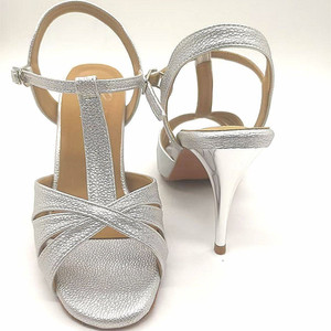 Zapatos de Baile Latinos/<span class=keywords><strong>Salsa</strong></span>/Tango Evkoodance, Nuevos, de Cuero Plateado, Tacón Profesional Delgado de 8.5cm, Forro de Algodón para Mujer - Product Image 2