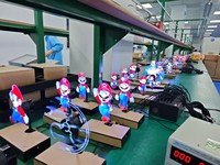Ventilador de Escritorio 3D con Wifi de 30CM, Pantalla Holográfica, Proyector de Publicidad, Luz de Visualización Holográfica, Ventilador LED de Escritorio con Batería
