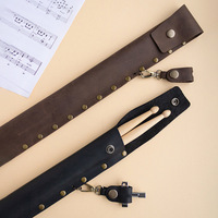 Pochette de rangement créative pour baguettes de batterie, en cuir PU, portable, durable, pour protéger les baguettes de batterie
