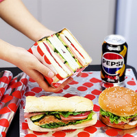 Papier d'emballage alimentaire écologique, résistant à l'huile, pour pizza, gâteau, hamburger, sandwich, emballage en aluminium pour plats à emporter, barbecue, déjeuner