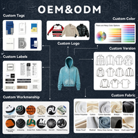 Sweat-shirt oversize à capuche pour homme, style streetwear, coupe courte, broderie personnalisée et strass, 380 grammes, poids lourd, délavé à l'acide, coupe ample