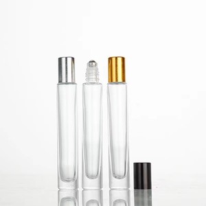 Botellas de Perfume Recargables Vacías de 10 <span class=keywords><strong>ml</strong></span>, Fondo Grueso, Redondas y Cuadradas, Transparentes, de Estilo Vintage, Botellas de Vidrio para Muestras de Perfume de 10 cc, Botella de Spray para Decantar Perfume - Product Image 4