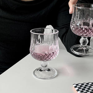 de vin <span class=keywords><strong>d</strong></span>'<span class=keywords><strong>eau</strong></span> colorée en diamant rose bleu personnalisé, mariage Champagne en relief, gobelet transparent, gobelets en verre - Product Image 1
