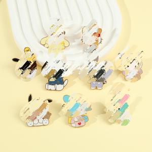 En gros, Broches et badges en métal moulé émaillé, design mignon inspiré de la <span class=keywords><strong>série</strong></span> télévisée <span class=keywords><strong>américaine</strong></span>, style Wednesday, plaqué or, imprimé en typographie - Product Image 1