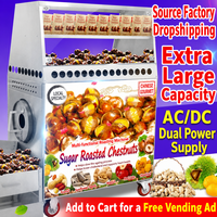 Rôtissoire à châtaignes au gaz commerciale, friteuse électrique à sucre pour noix, machine à rôtir portable automatique de petite taille pour les snack-bars